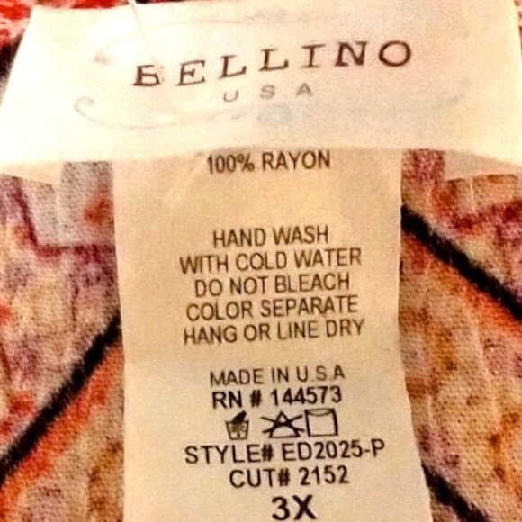 BELLINO Plus Size USA Women's Multi Color Chevron Sleeveless midi Dress - Picture 7 of 11